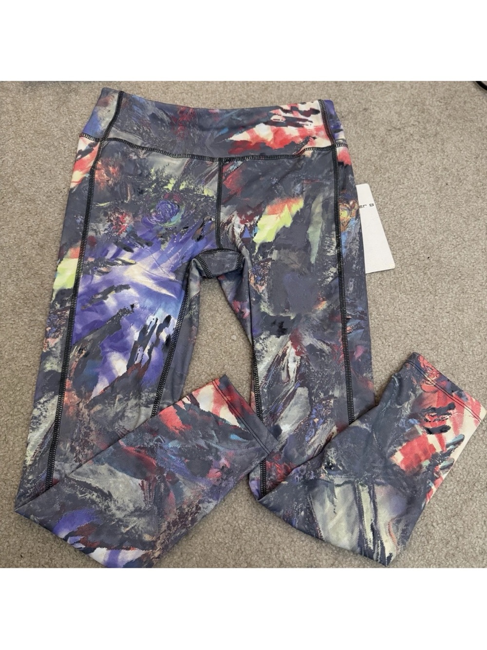 Layer 8 Womens Leggings Small Artys Abstract NWT fitted slimming A3